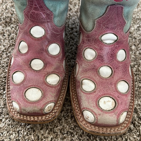 Little Miss Dotty Cowgirl Tin Haul Western Kid Boots - Picture 2 of 6